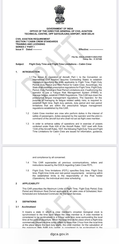 DGCA Draft Rules
